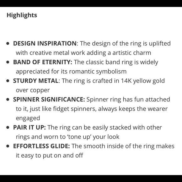 14k yellow gold over copper spinner ring - Picture 7 of 7